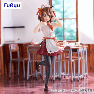 Yui Hirasawa Figure - K-On! - Cat Cafe Ver. - Trio-Try-iT - Furyu