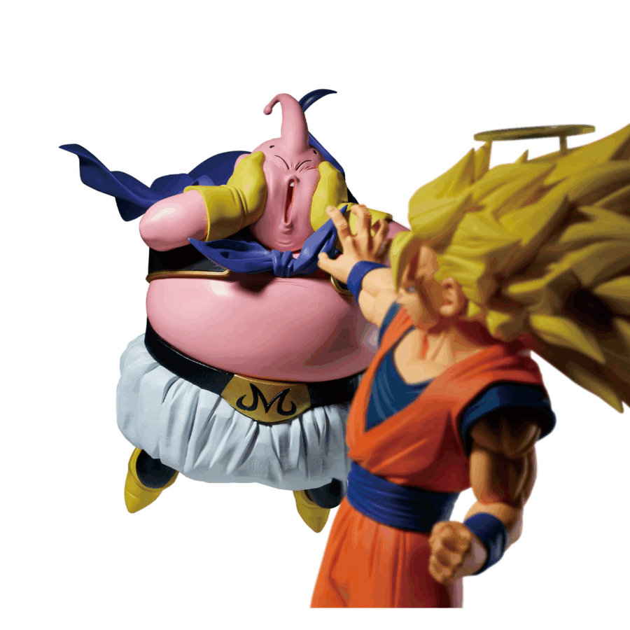 Majin Buu Figure DBZ MATCH MAKERS VS Super Saiyan 3 Goku by Banpresto - Image 6