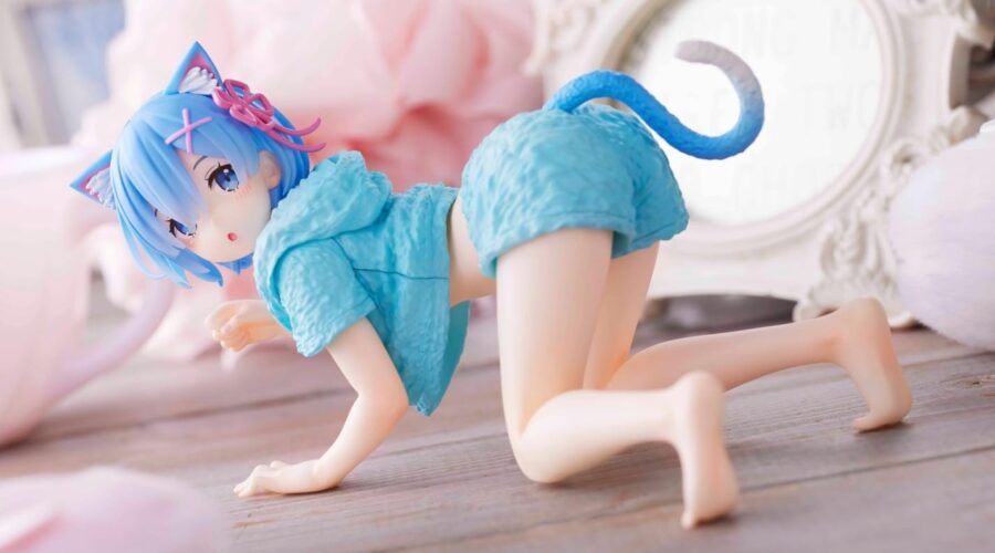 Rem Figure Re:Zero Cat Room Wear Ver. Desktop Cute Furyu - Image 2