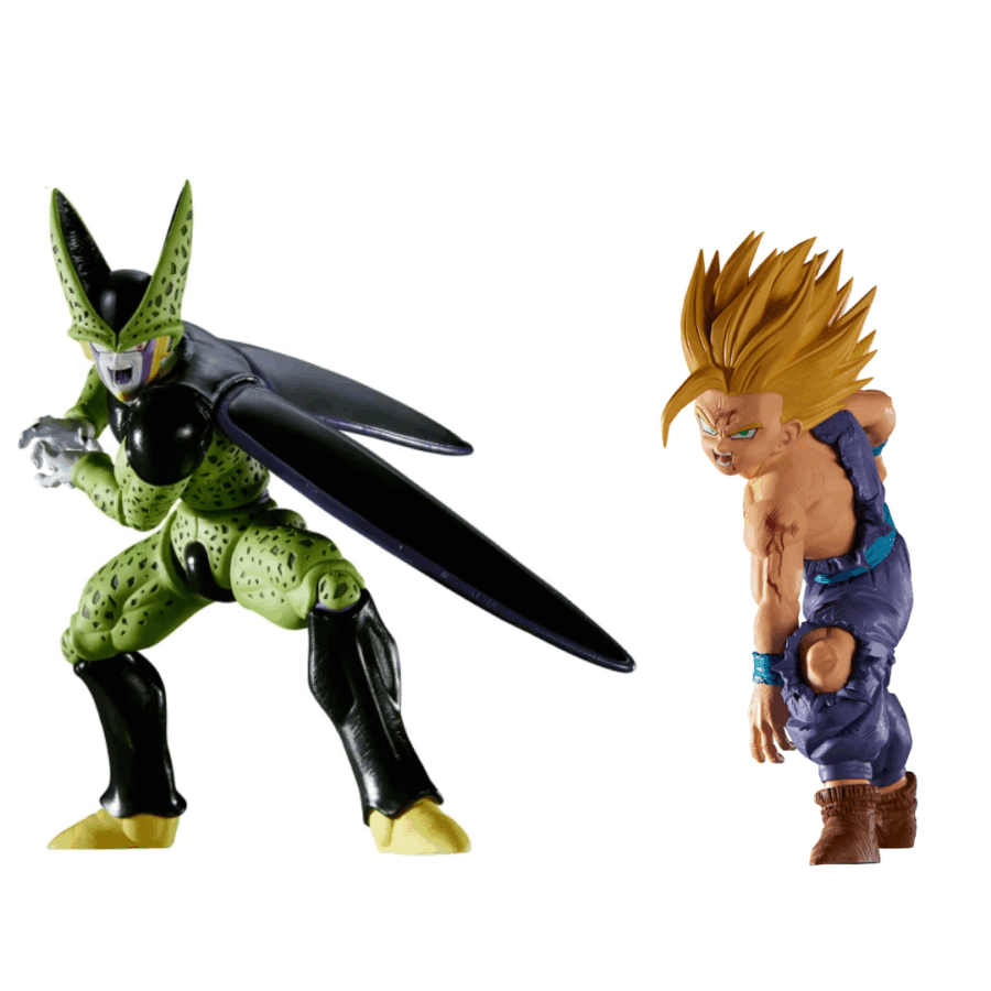 Super Saiyan Gohan & Cell Figure Set DBZ MATCH MAKERS by Banpresto